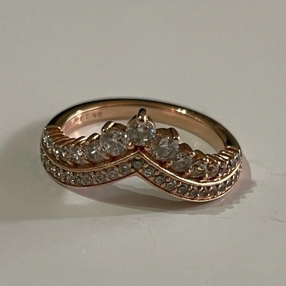 Pandora Princess Wishbone Ring Pandora Childs Ring Pandora Jewelry